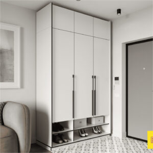 Шафа з штангою, шухлядами та антресолями