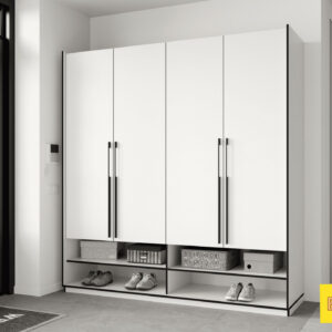 Шафа з штангою, полицями та шухлядами для одягу